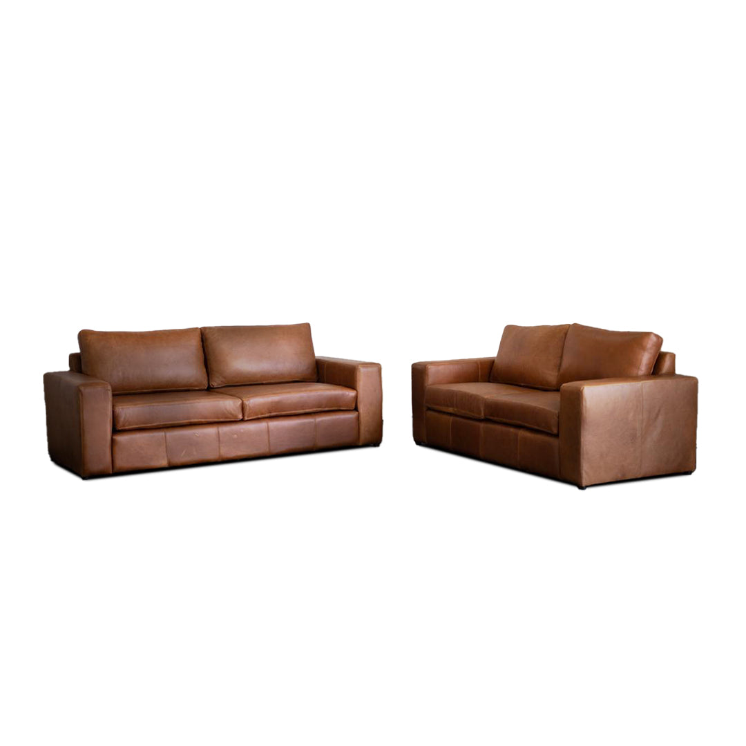 Zambezi | Bovine 2 + 3 Seater Leather Set - Ouhout