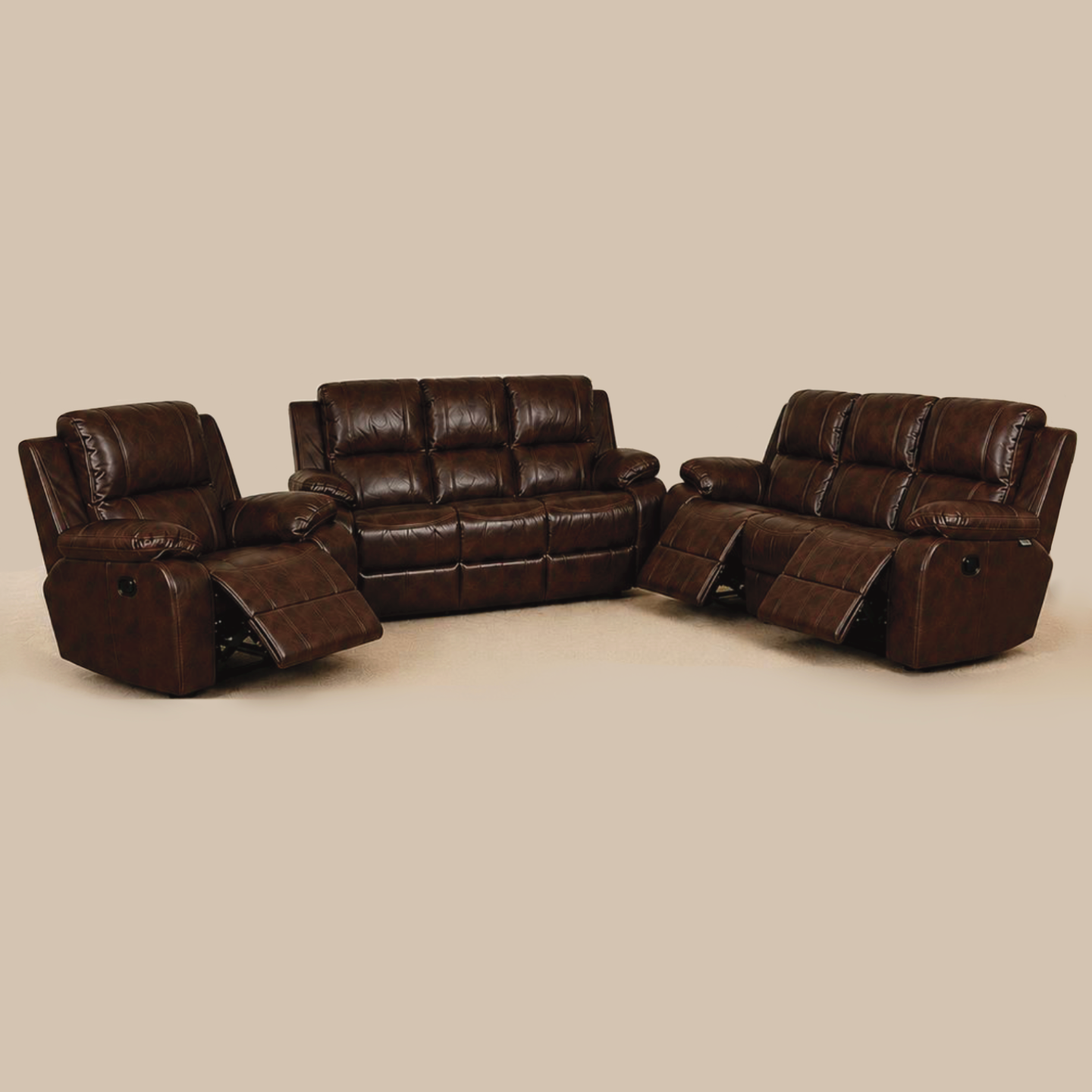 Lyla 3-2-1 Motion Recliner Suite Brown