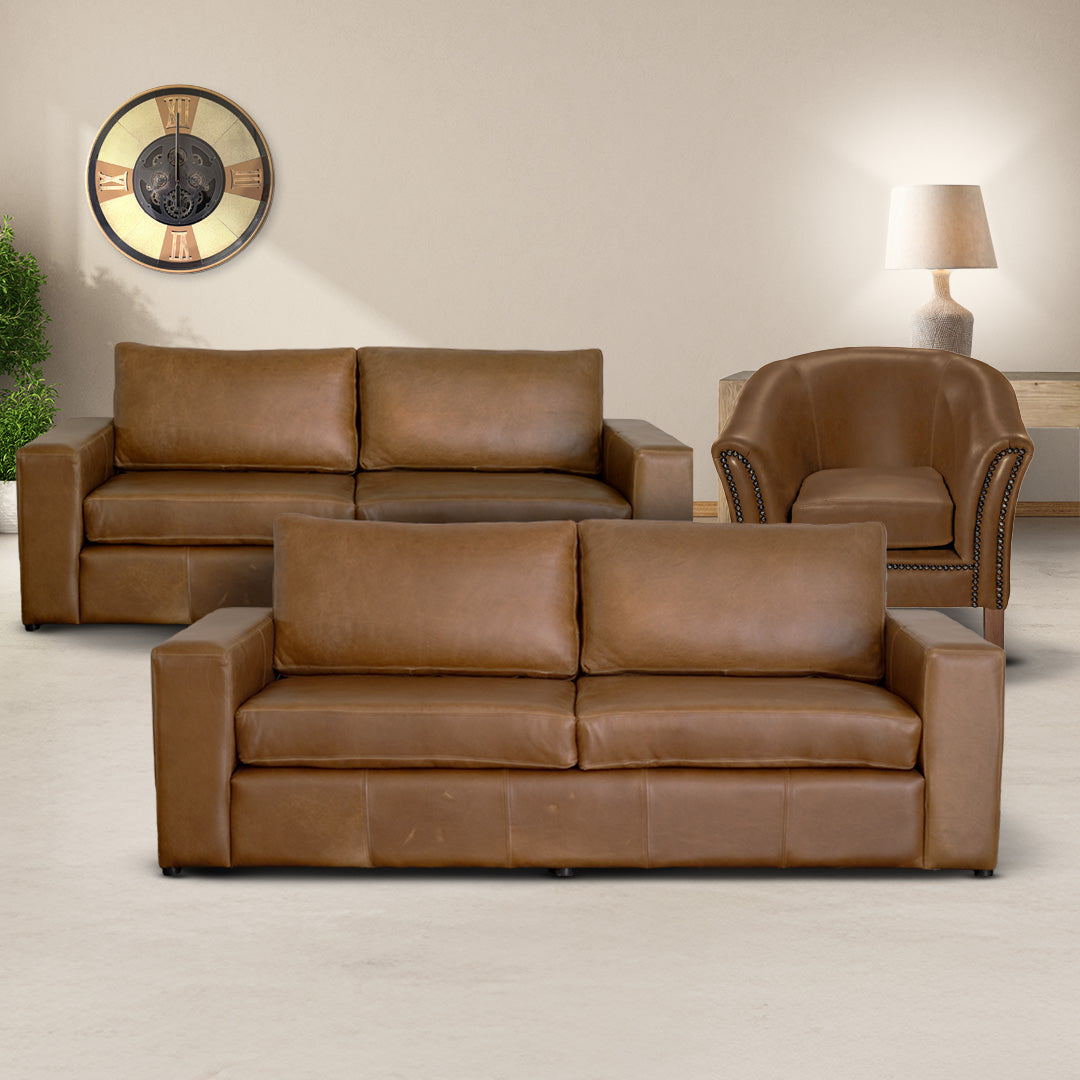 Zambezi | Bovine 2 + 3 Seater Couch Set  + Tub Chair