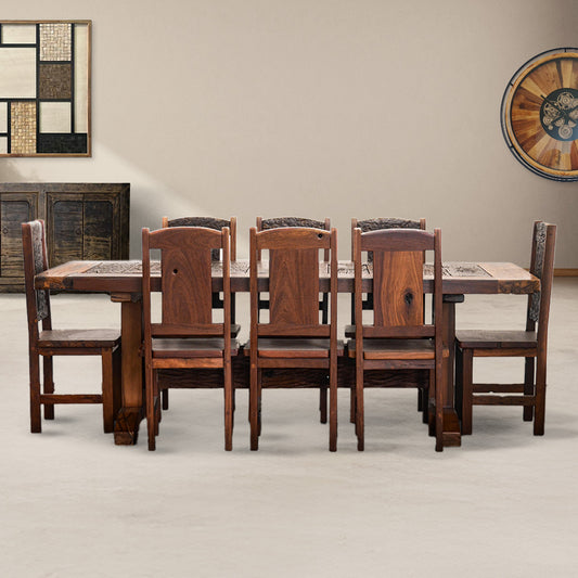 8 Seater Sleeper Wood Dining Set