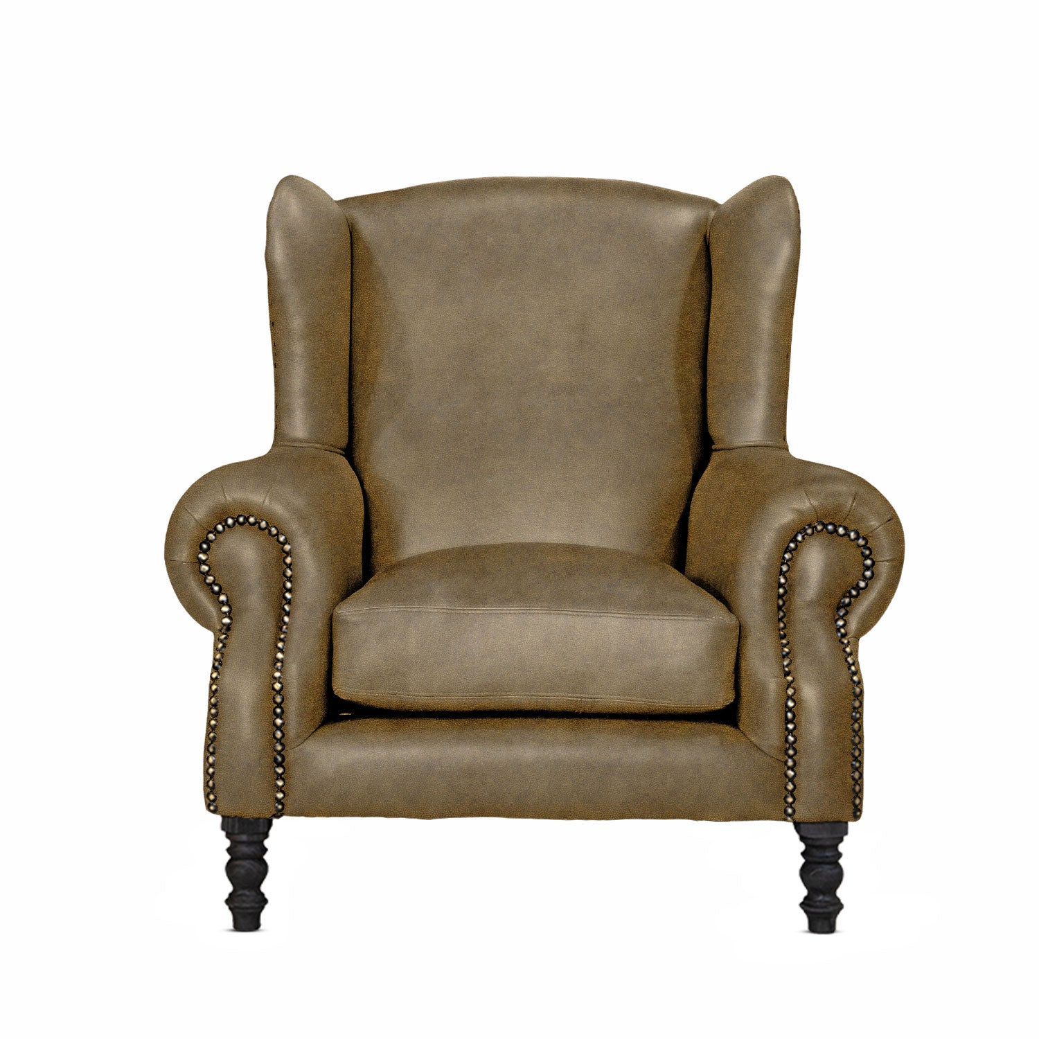 Classic Leather Wingback Chair - Ouhout