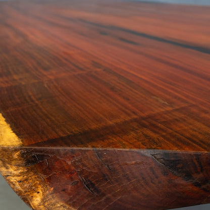 Blackwood Live Edge Dining Combo | Leather Chairs