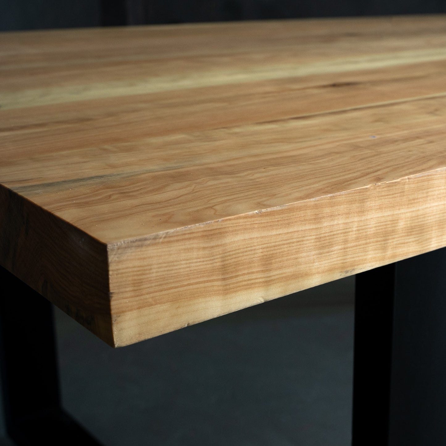 Live Edge Cottonwood Dining Table with Full Leather Bucket Chairs