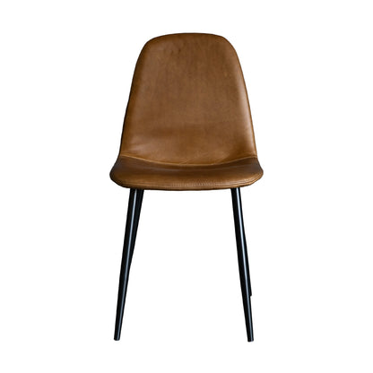 Live Edge Cottonwood Dining Table with Full Leather Bucket Chairs