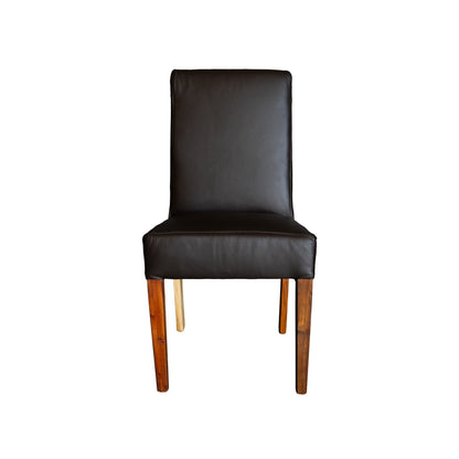 Blackwood Live Edge Dining Combo | Leather Chairs