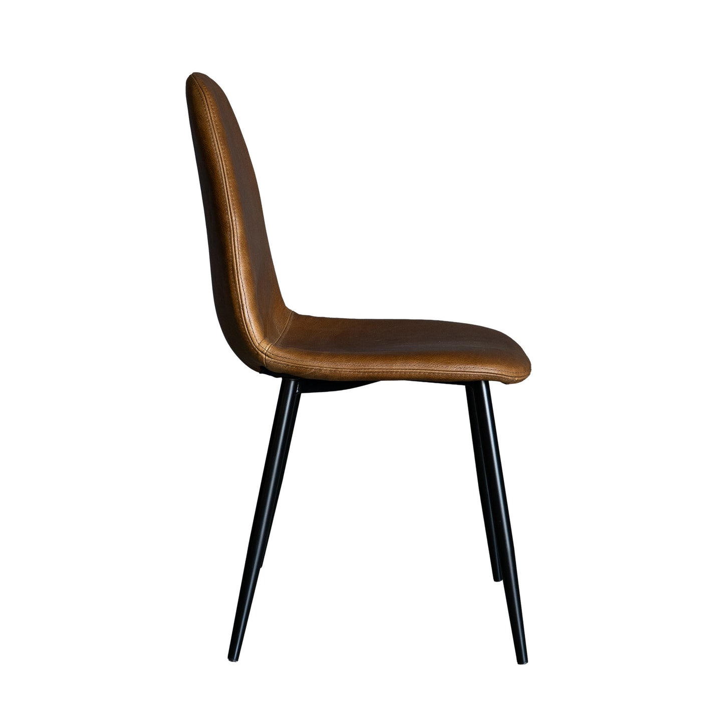 Live Edge Cottonwood Dining Table with Full Leather Bucket Chairs