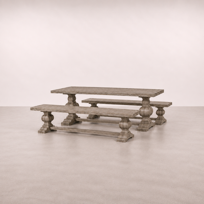 Collectable Dining Table + Two Benches - Ouhout