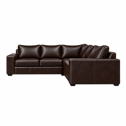 Straight Leather Corner Couch
