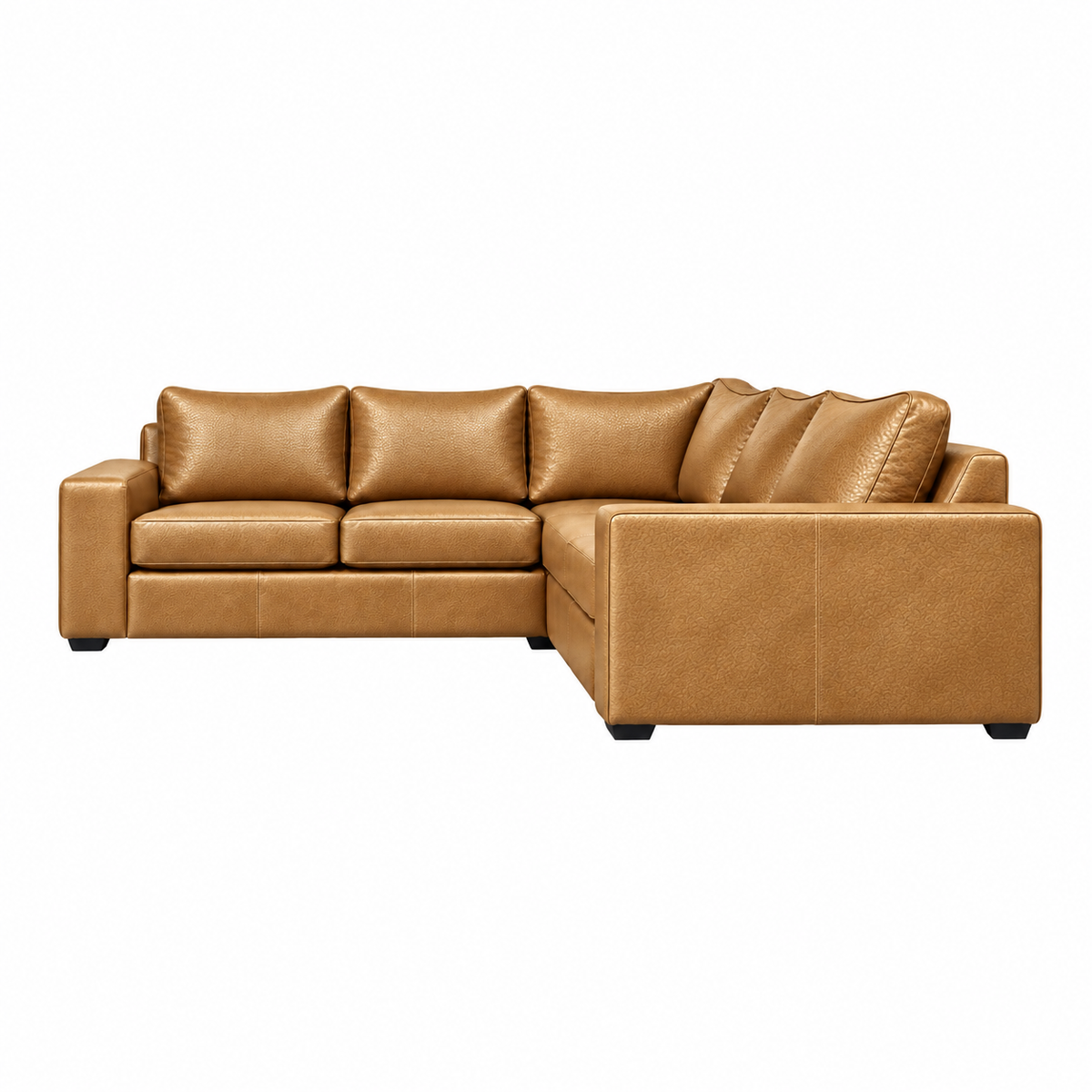 Straight Leather Corner Couch