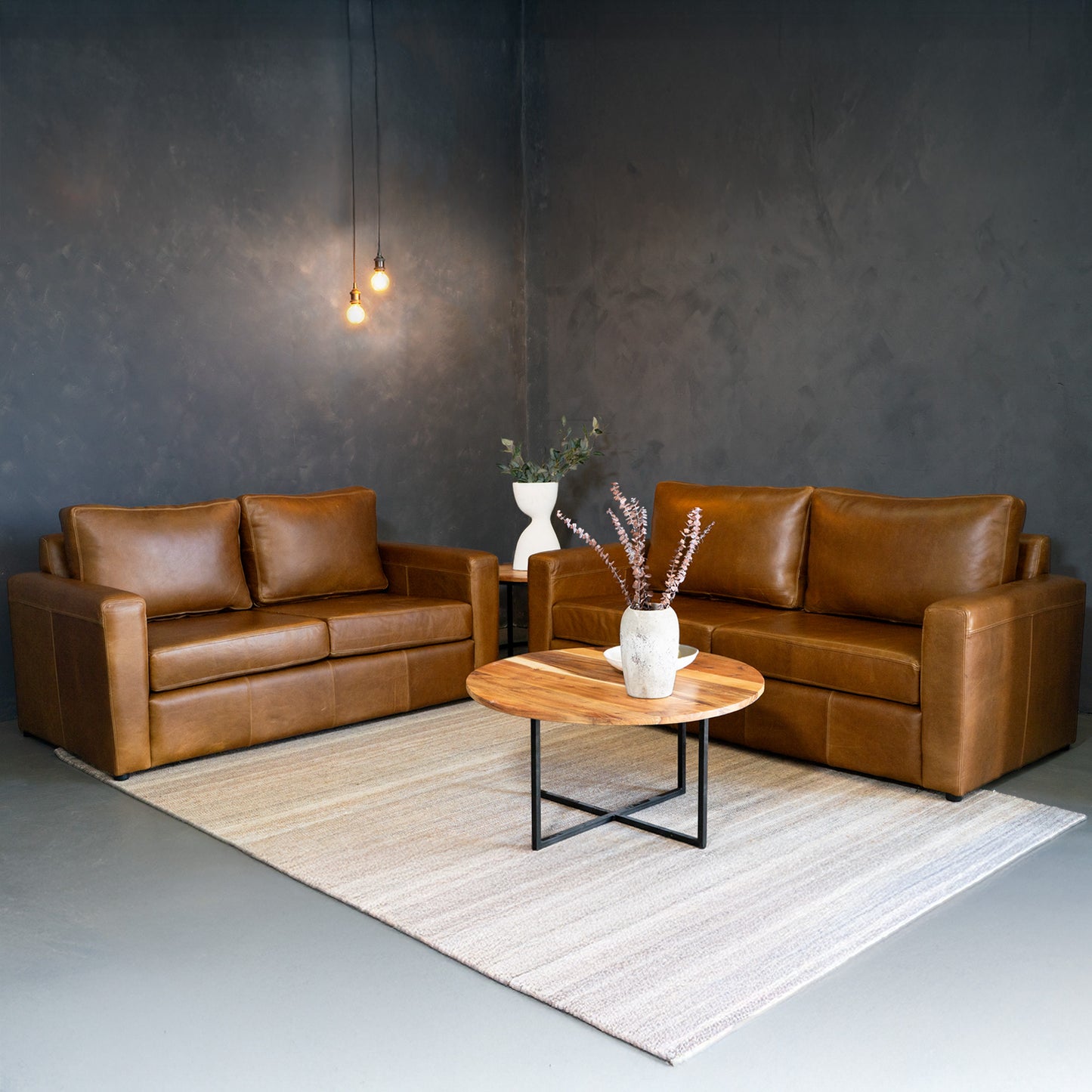 Naku Leather Sofa | 3 + 2 Seater Combo - Ouhout