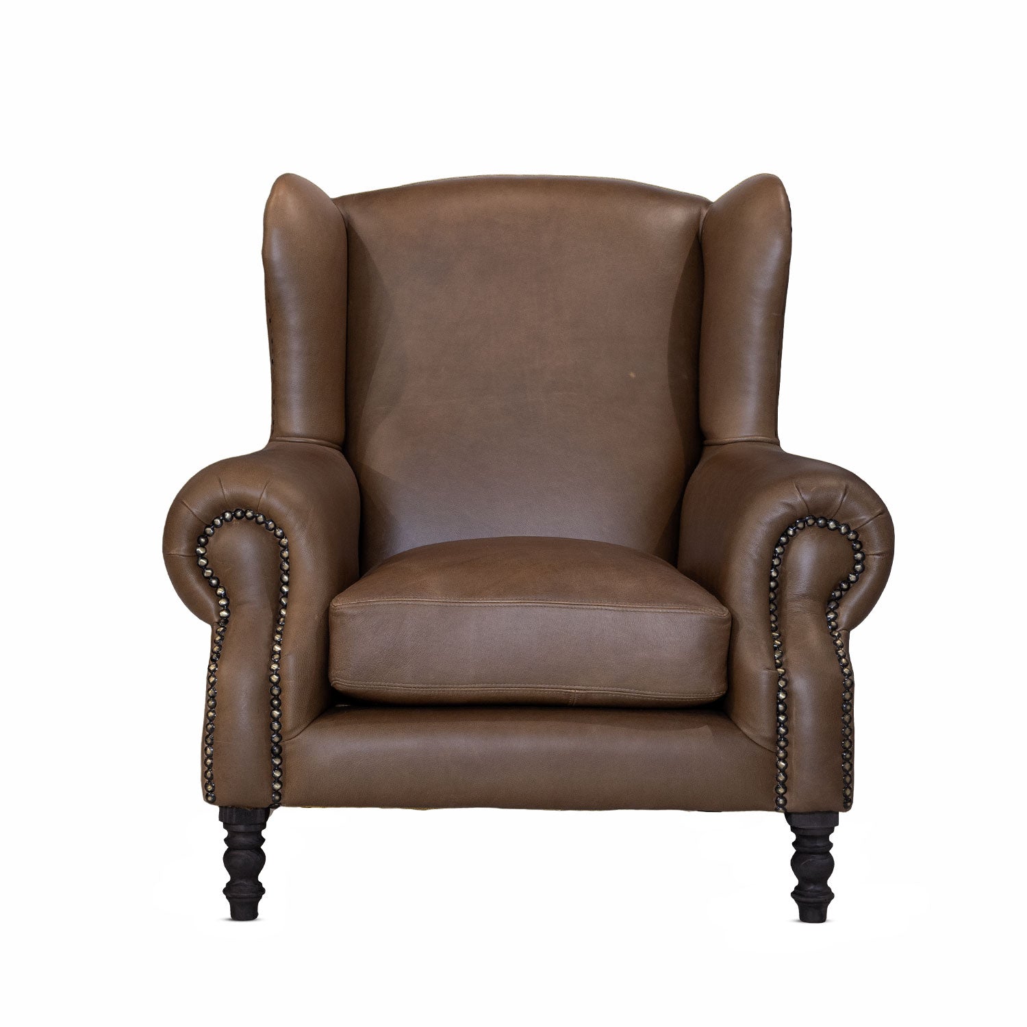 Classic Leather Wingback Chair - Ouhout