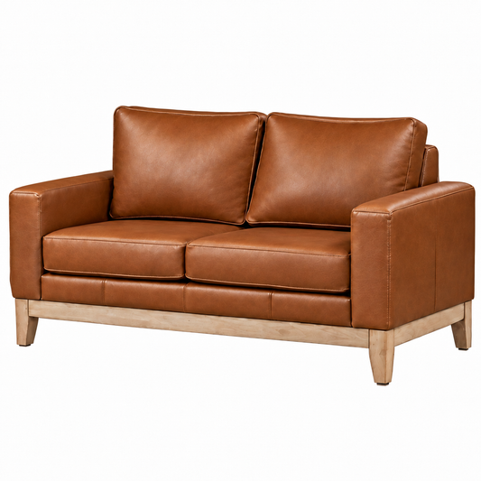 Etosha Leather Couch - Ouhout