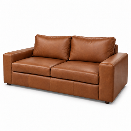Karas Leather Couch - Ouhout