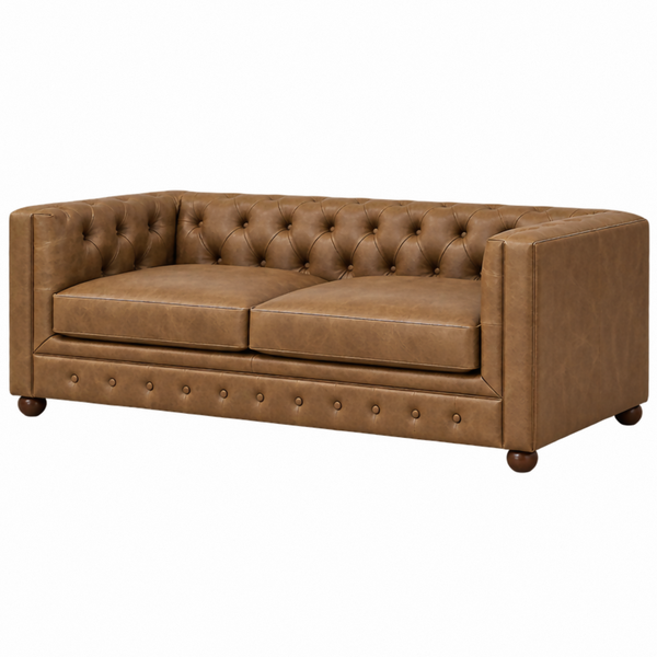 Mara Mara Chesterfield Leather Couch