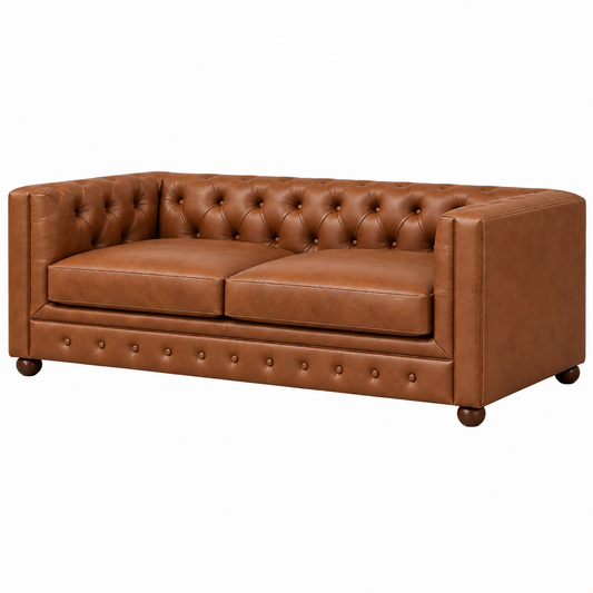 Mara Mara Chesterfield Leather Couch - Ouhout