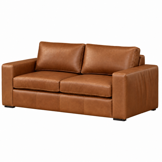 Naku Leather Couch - Ouhout