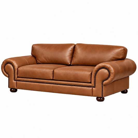 Shaka Leather Couch - Ouhout