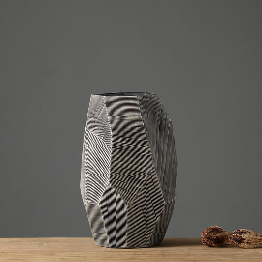 Pentara Vase | Charcoal/Dove | 165x260mm