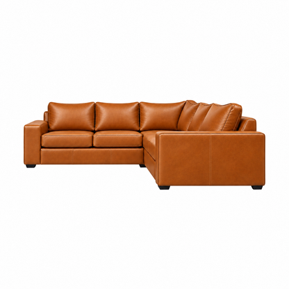 Straight Leather Corner Couch
