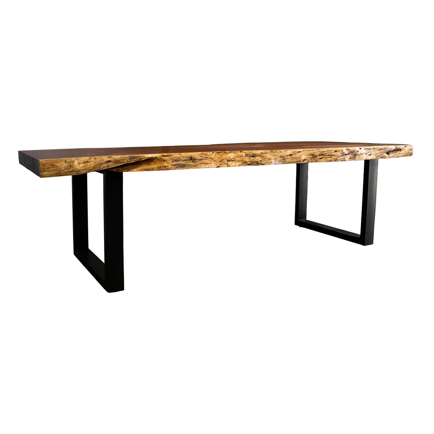 Blackwood Live Edge Dining Combo | Material Chairs