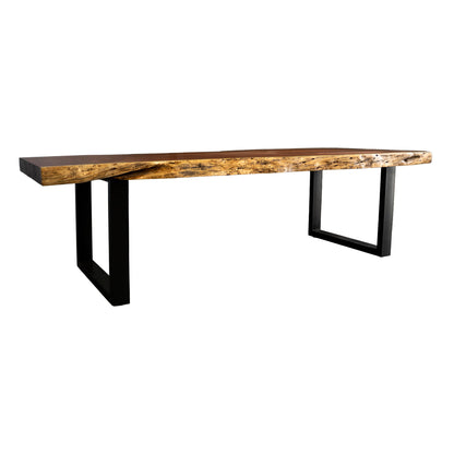 Blackwood Live Edge Dining Combo | Material Chairs