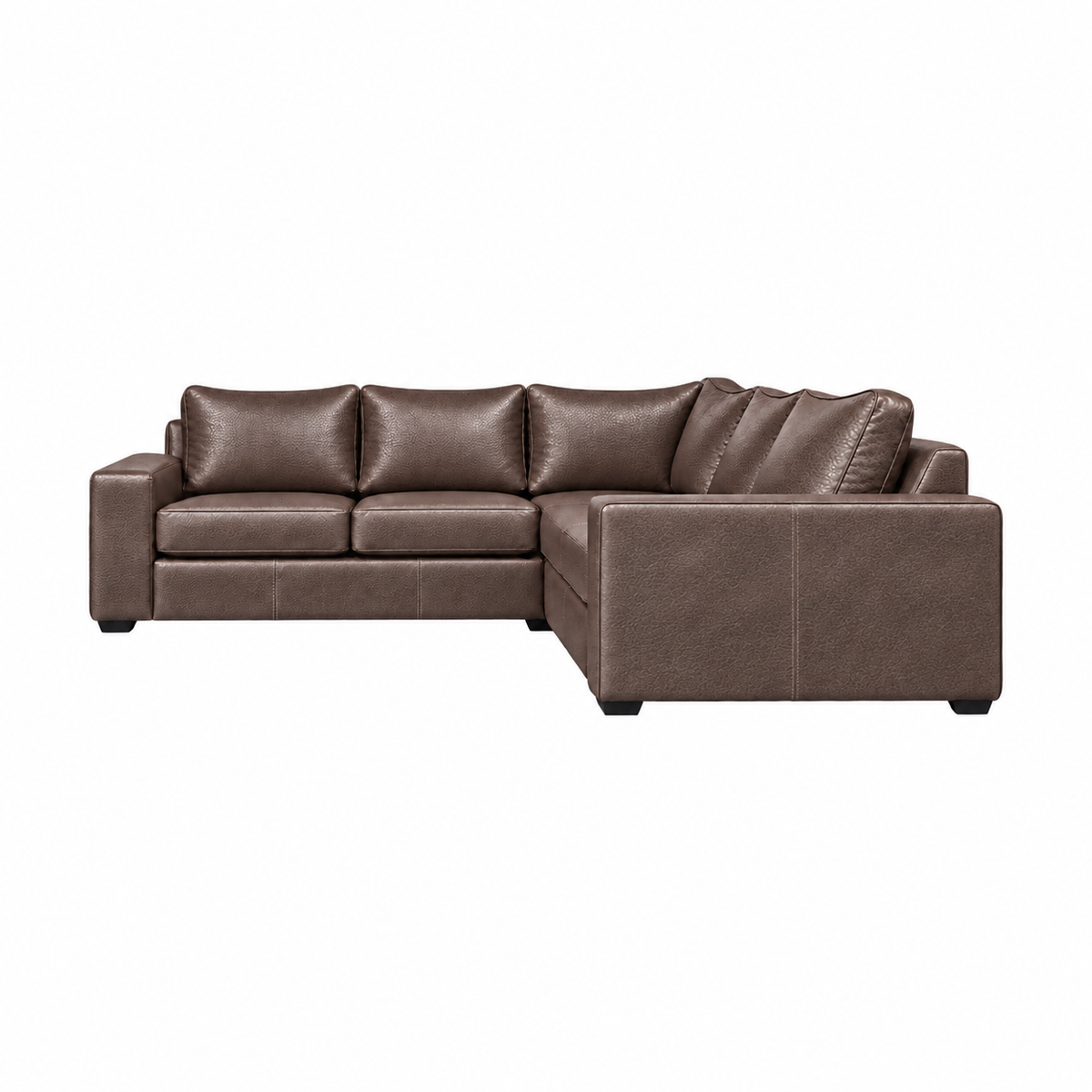 Straight Leather Corner Couch