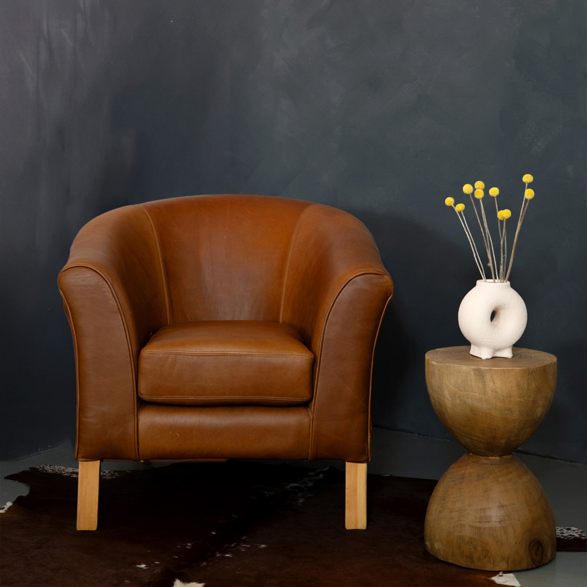 Tub Chair | Leather - Ouhout