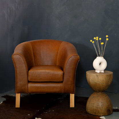 Tub Chair | Leather - Ouhout